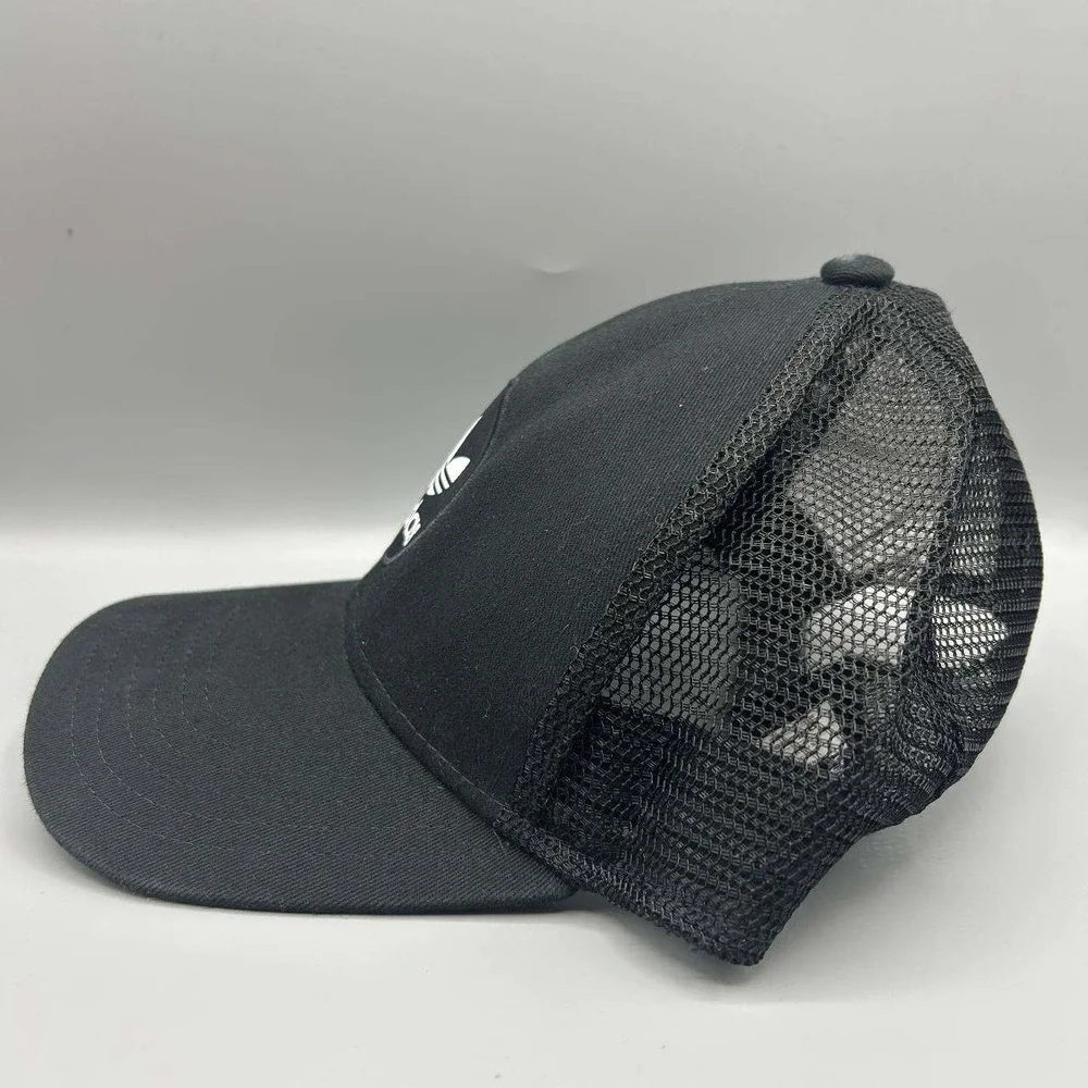 Adidas Logo Trucker Hat Men Black Snap Back‎ Cap